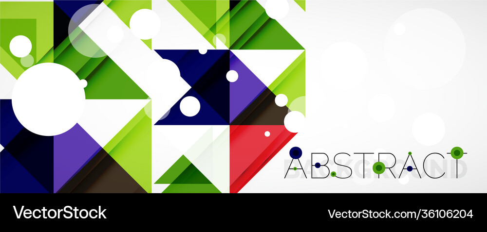 Set triangle geometric backgrounds Royalty Free Vector Image