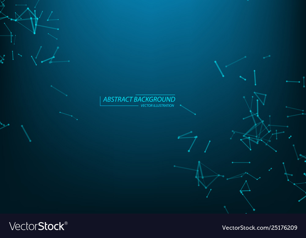 Background with abstract particles connecting vector image Background with abstract particles connecting