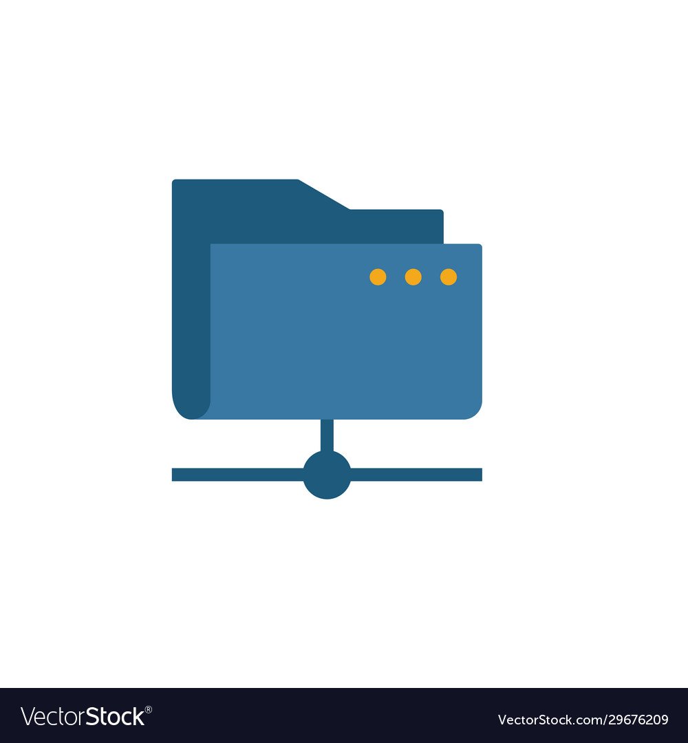 Cloud folder icon simple element from web hosting vector image Cloud folder icon simple element from web hosting