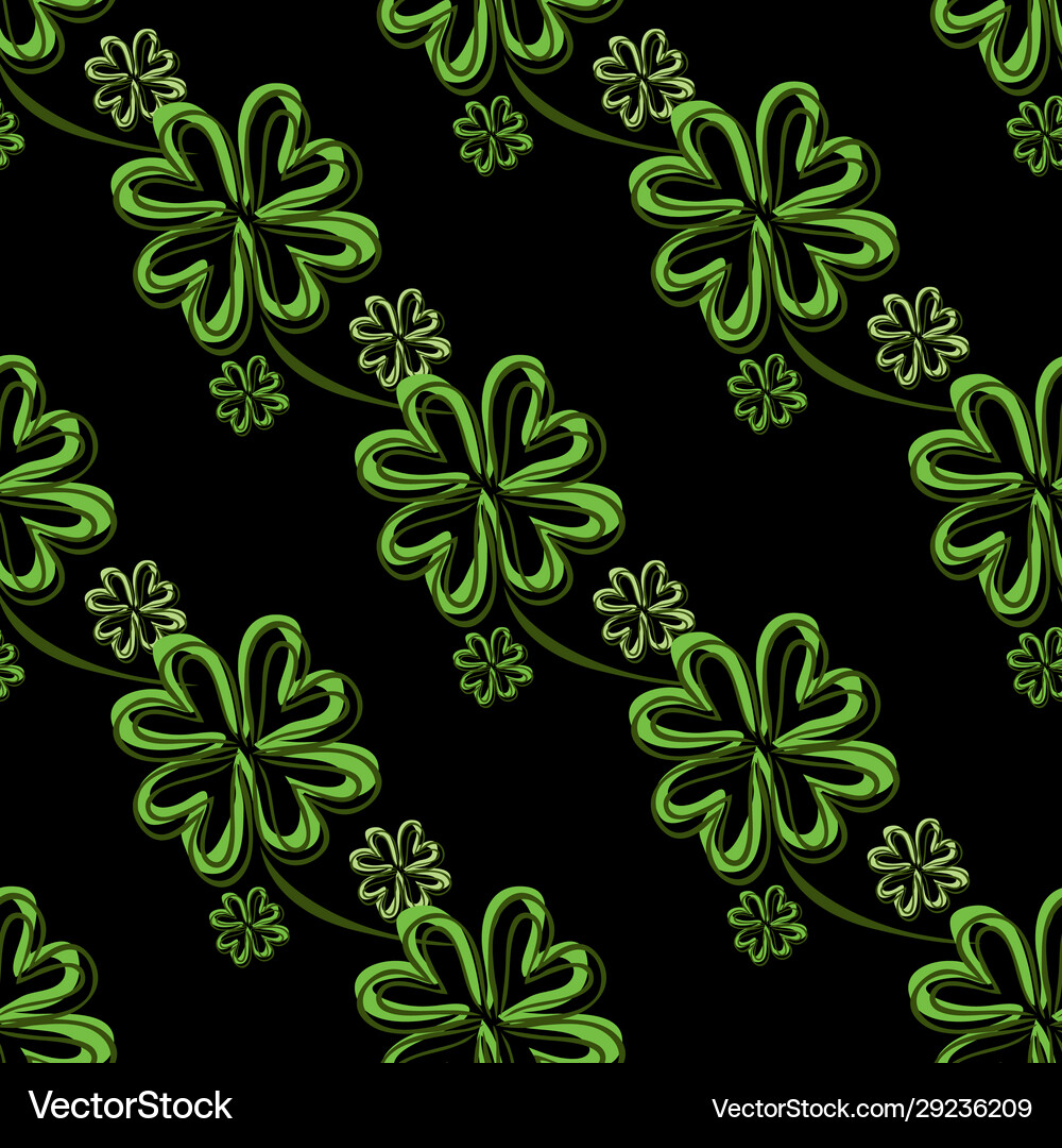 Clover seamless pattern Royalty Free Vector Image