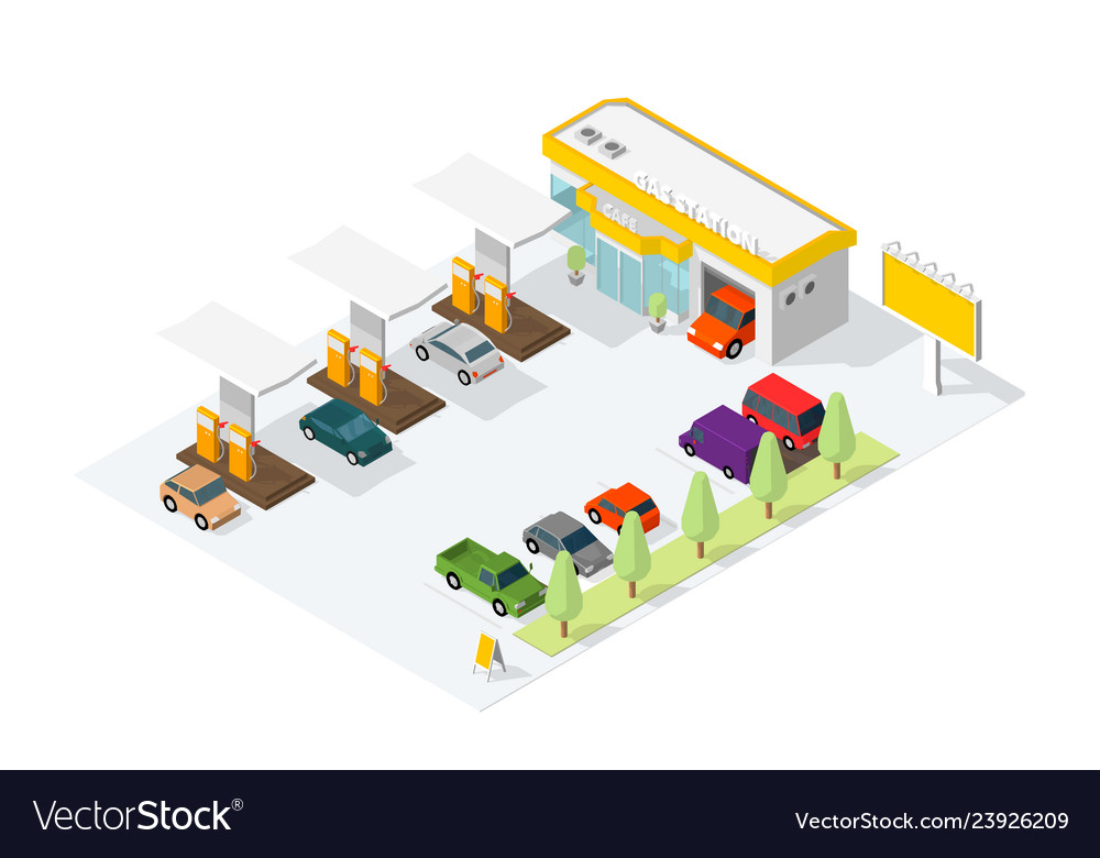 Filling station parking refilling fuel road shop