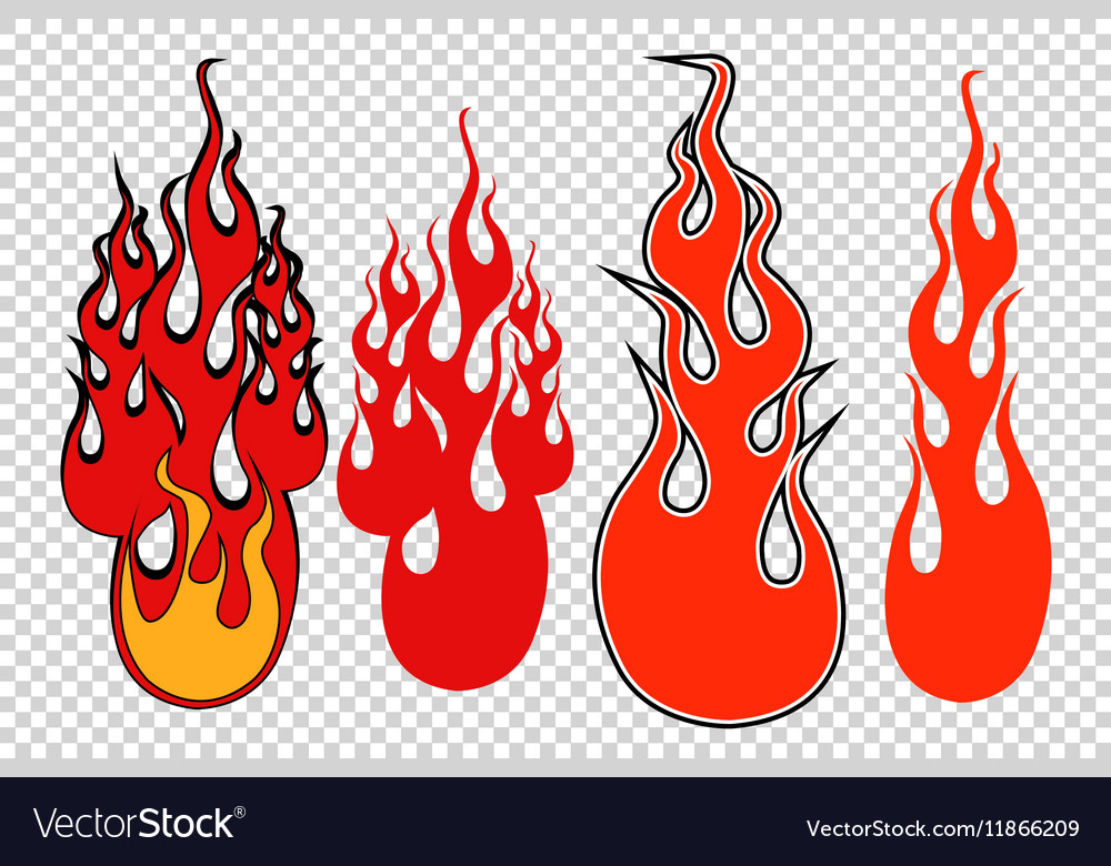 Flame fire background to simulate transparency