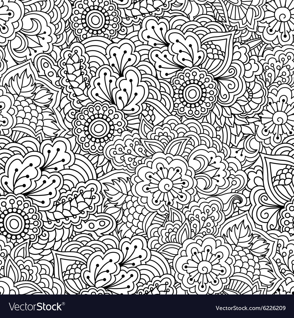 Floral Ethnic Seamless Pattern