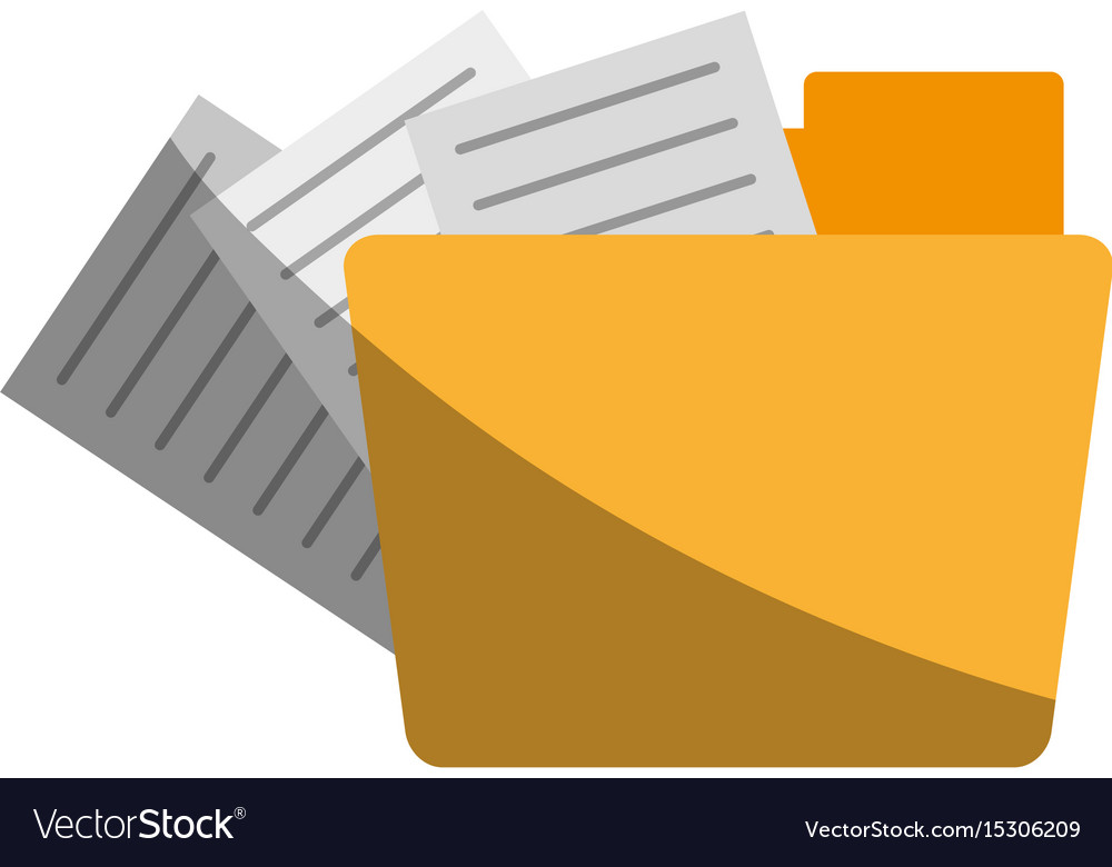 Folder documents out Royalty Free Vector Image