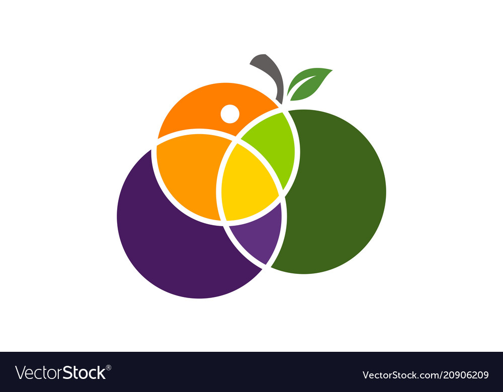 Fruit mix logo design template Royalty Free Vector Image