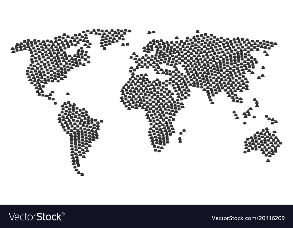 Global map pattern of gentleman hat items