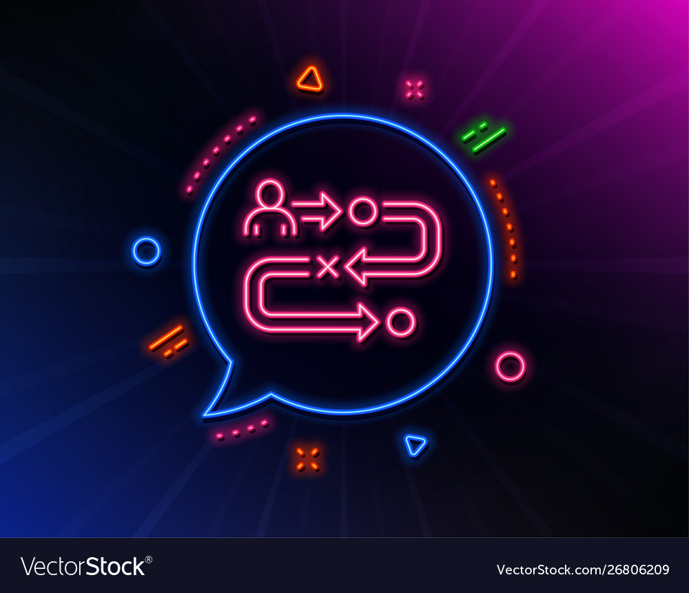 Journey path line icon project process sign Vector Image