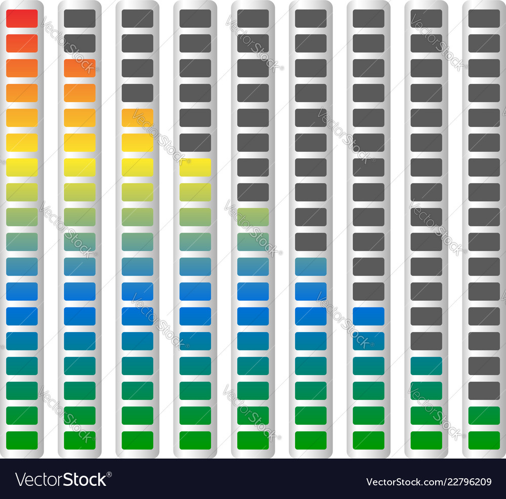 Level or generic progress indicators with units Vector Image Level or generic progress indicators with units