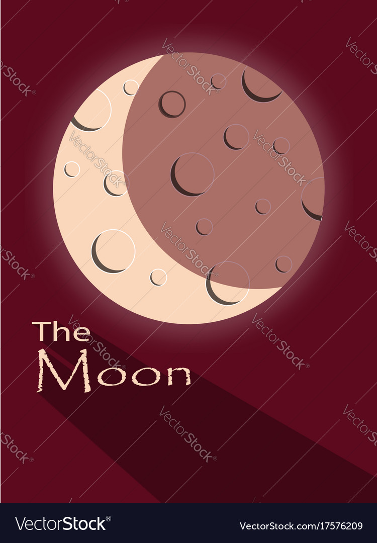 Moon with shadow an text
