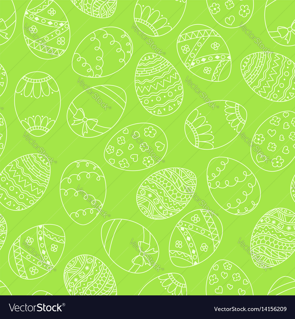 Seamless simple pattern with easter eggs