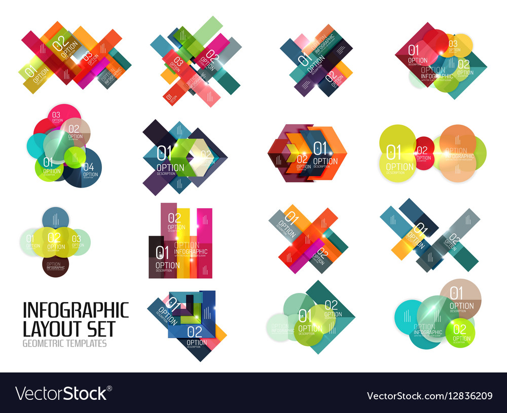 Set of business infographics templates Royalty Free Vector