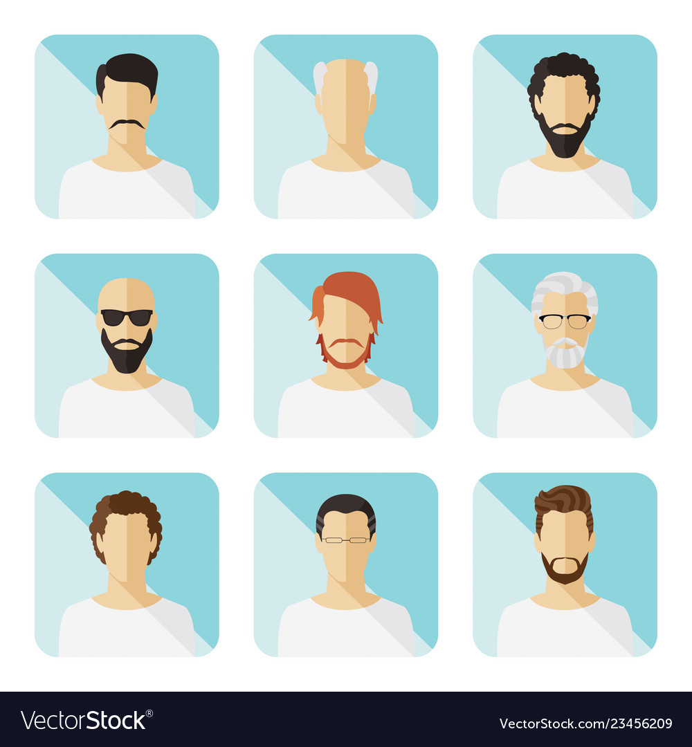 Set of casual characters in flat design