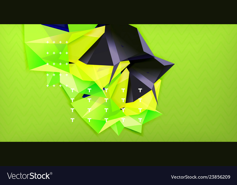 Triangular low poly background design vector image Triangular low poly background design