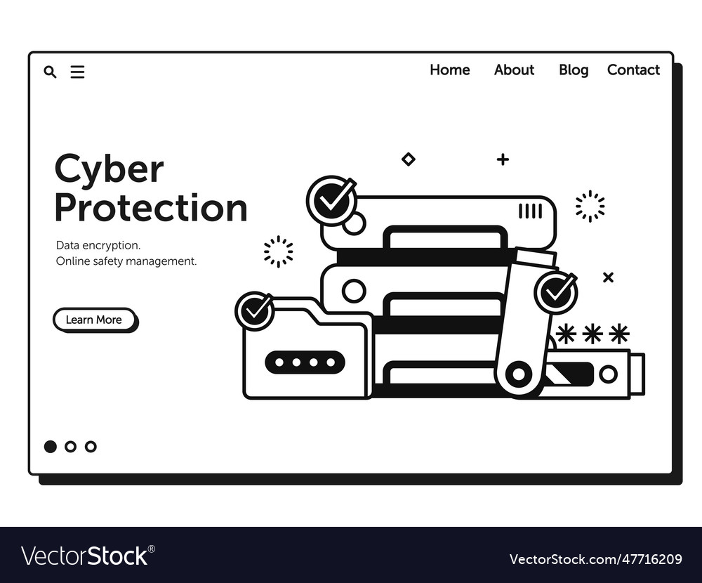 Web hosting services and data storage banner vector image Web hosting services and data storage banner