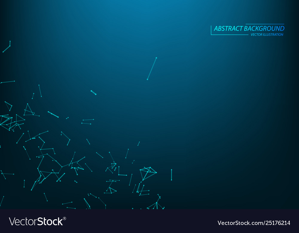 Abstract particles and lines plexus effect vector image Abstract particles and lines plexus effect