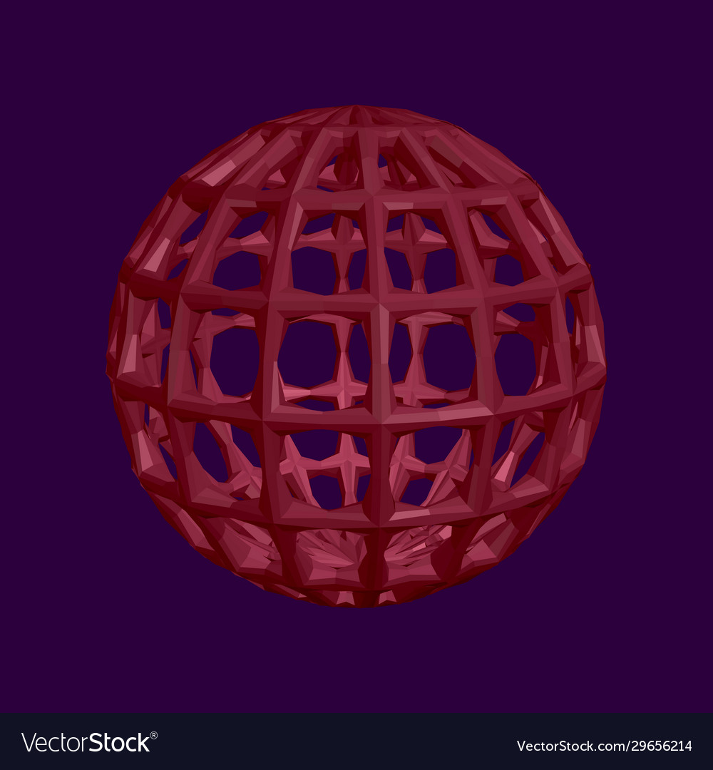 Abstract sphere wireframe Royalty Free Vector Image