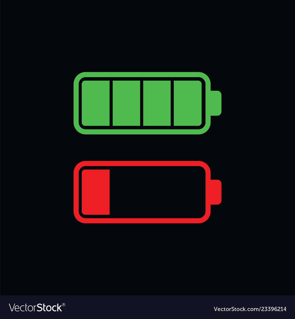 Battery charging levels icons