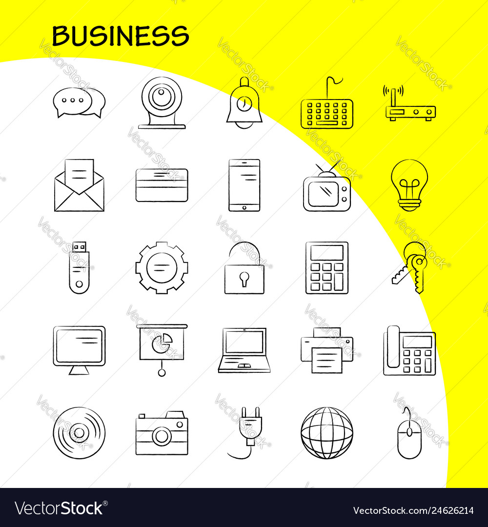 Business hand drawn icon for web print and mobile