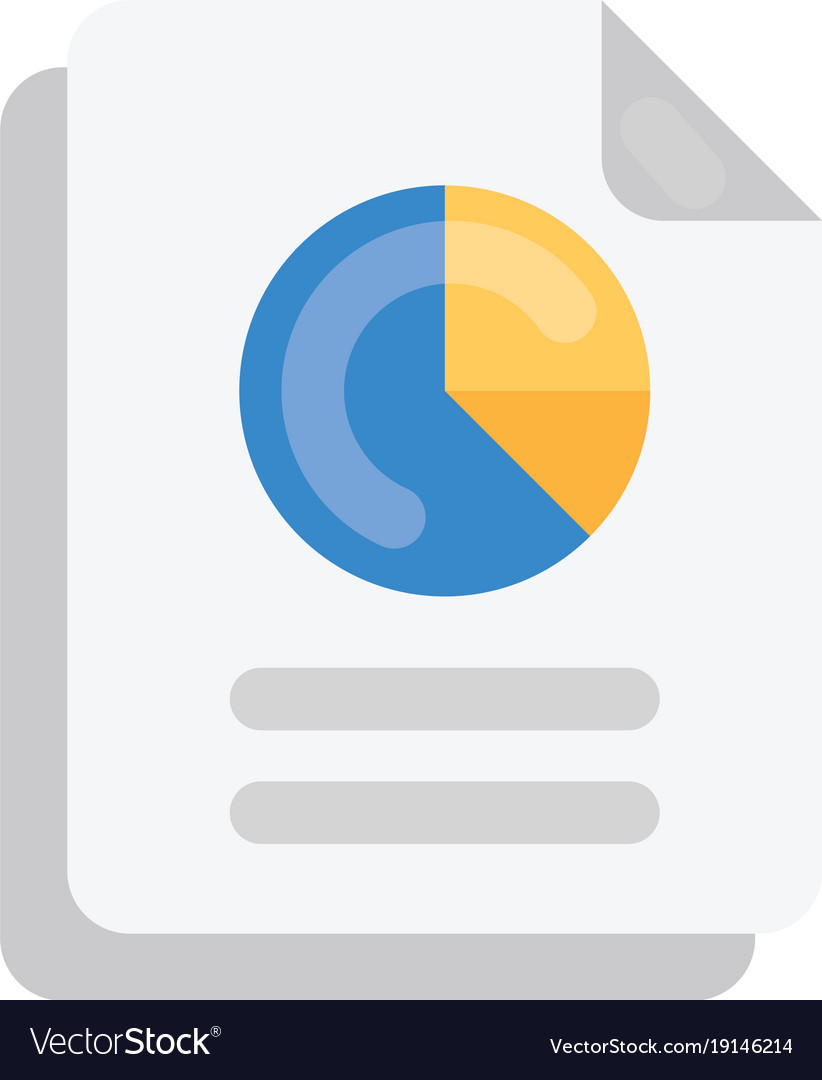 business report flat icon royalty free vector image