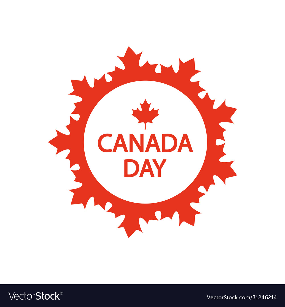 Canada day concept decorative frame with maple