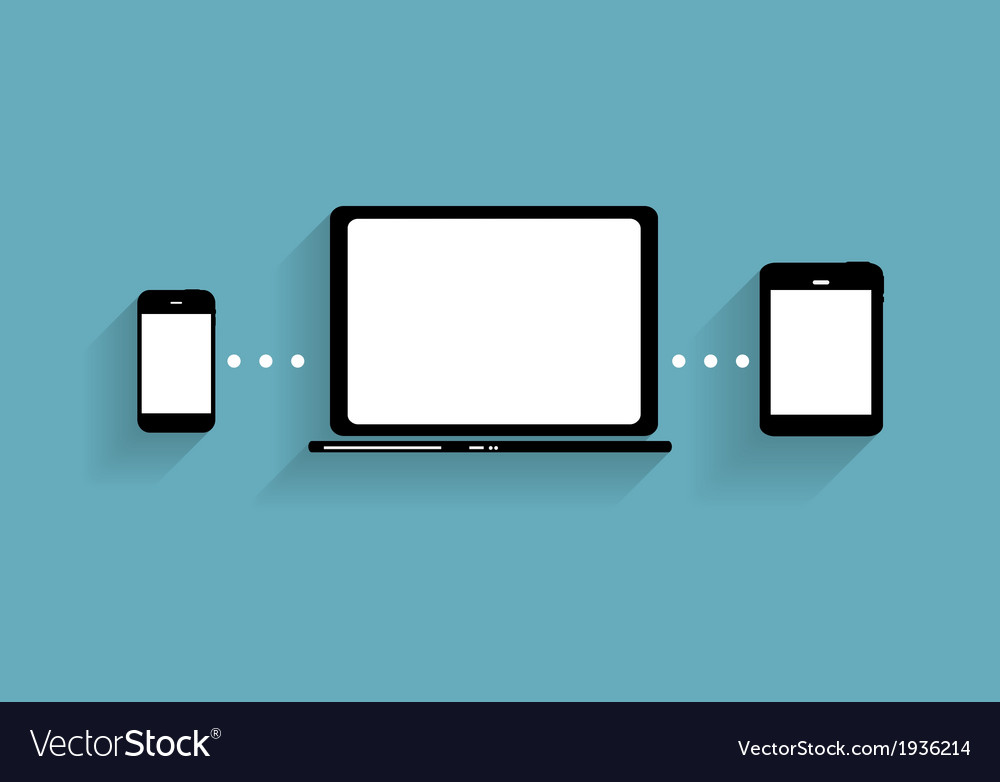 Cloud computing concept on different electronic
