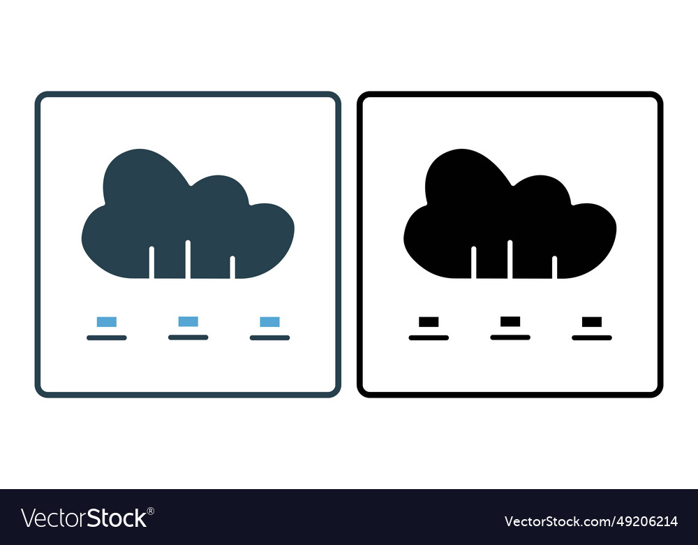 Cloud computing icon related to device vector image Cloud computing icon related to device