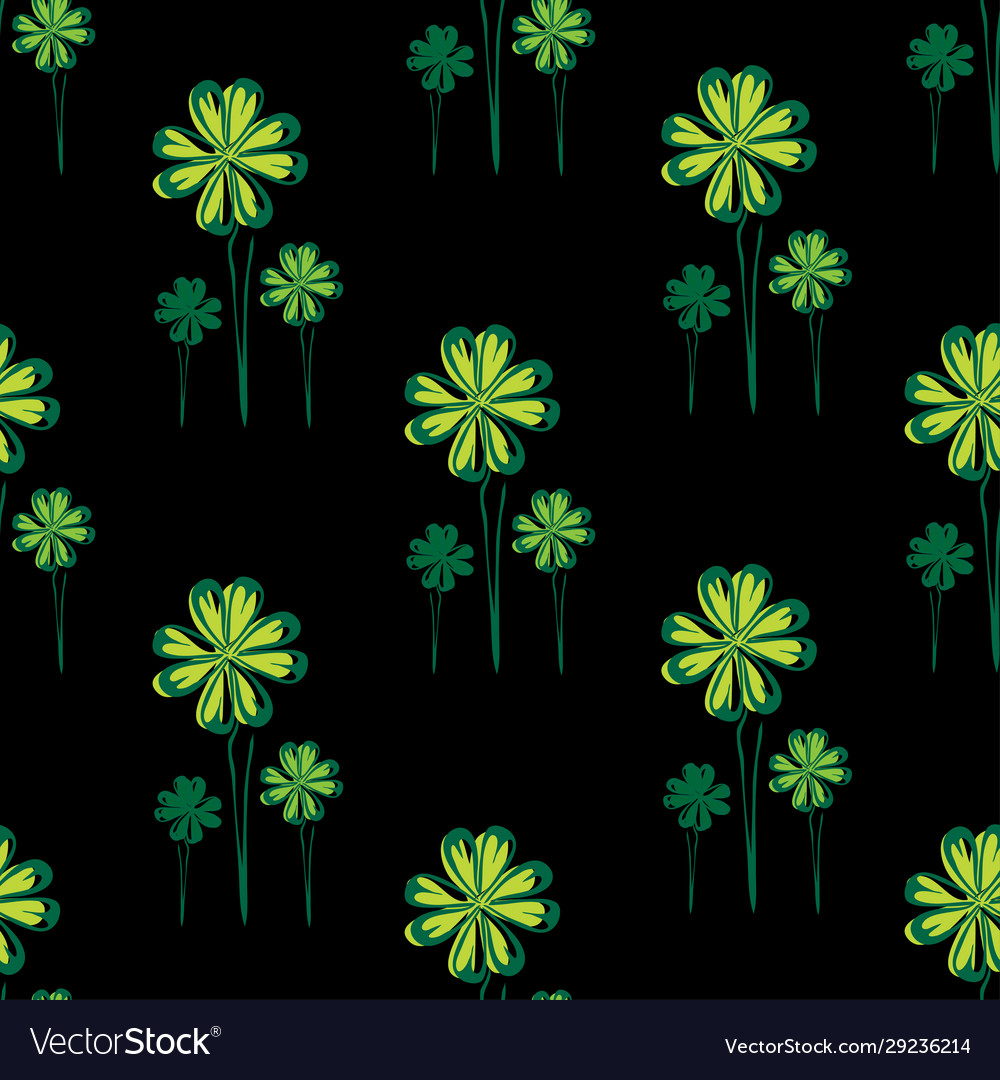 Clover seamless pattern vector image Clover seamless pattern