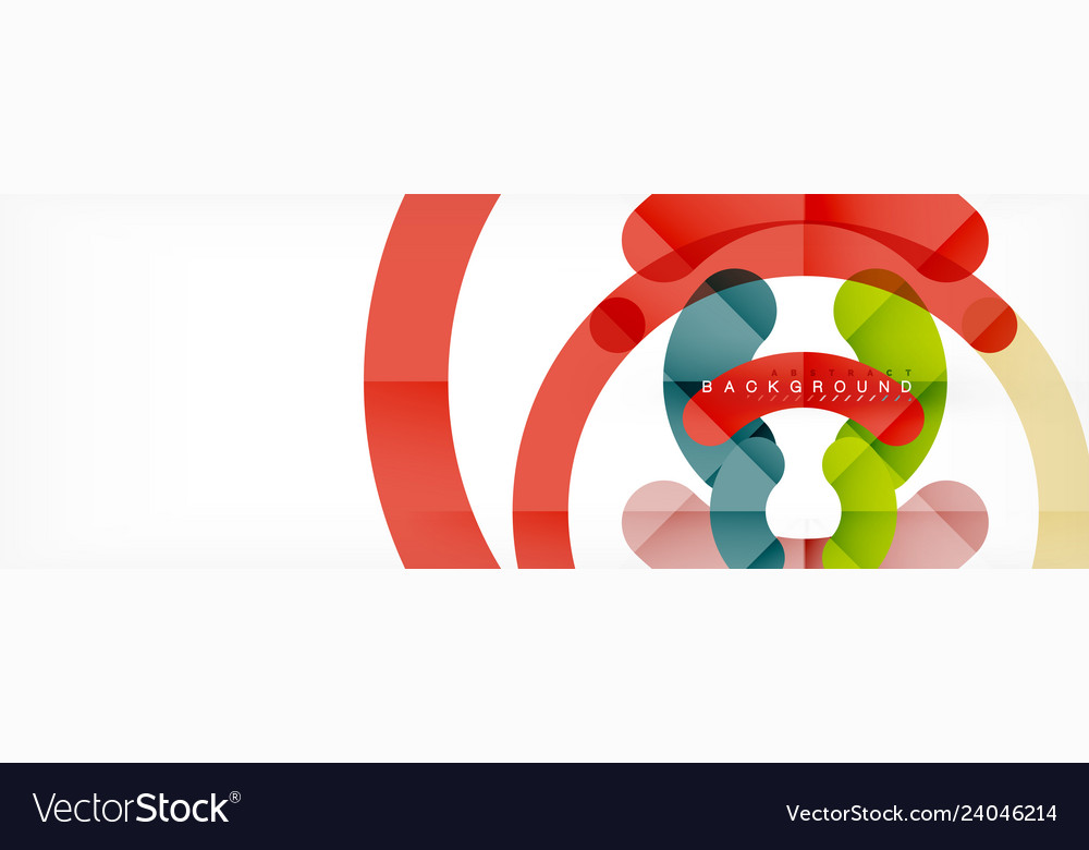 Linear design circle background vector image Linear design circle background