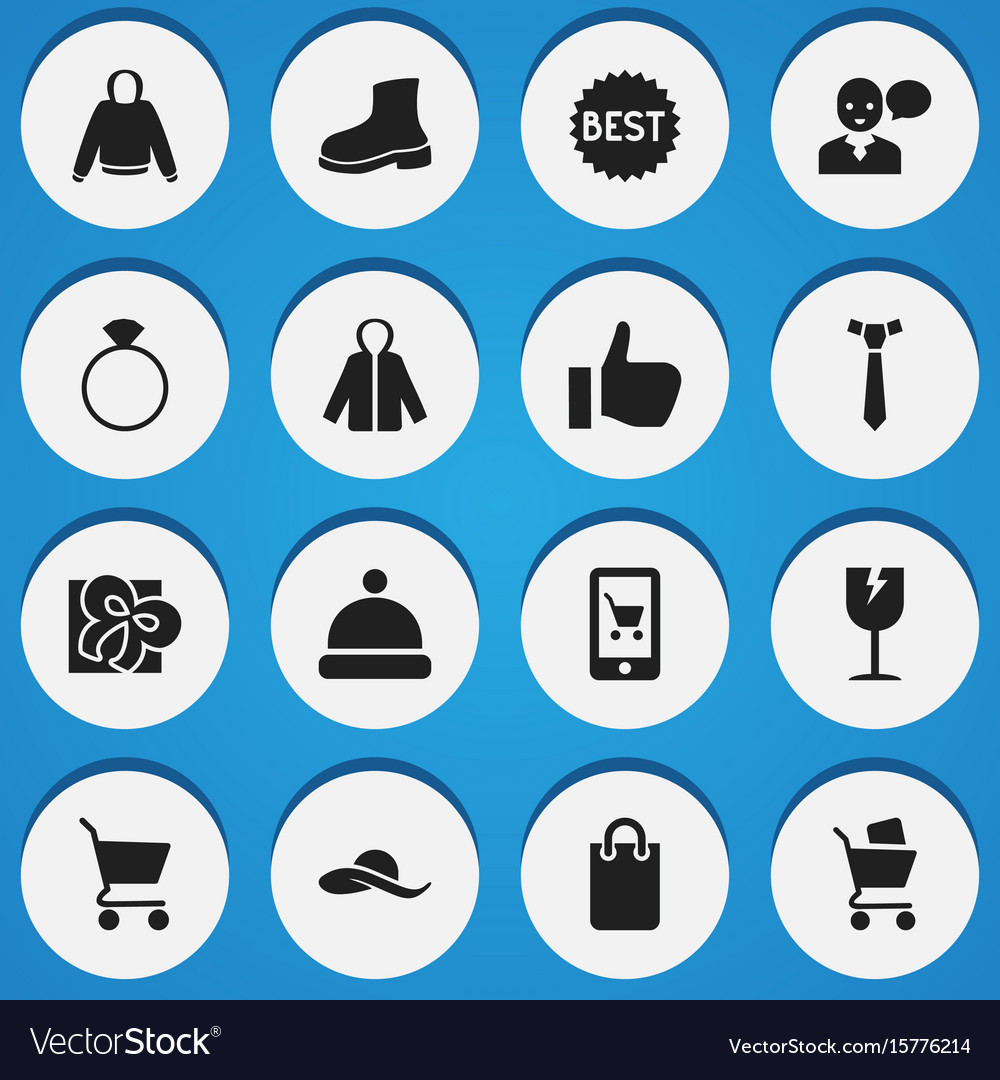 Set of 16 editable business icons includes