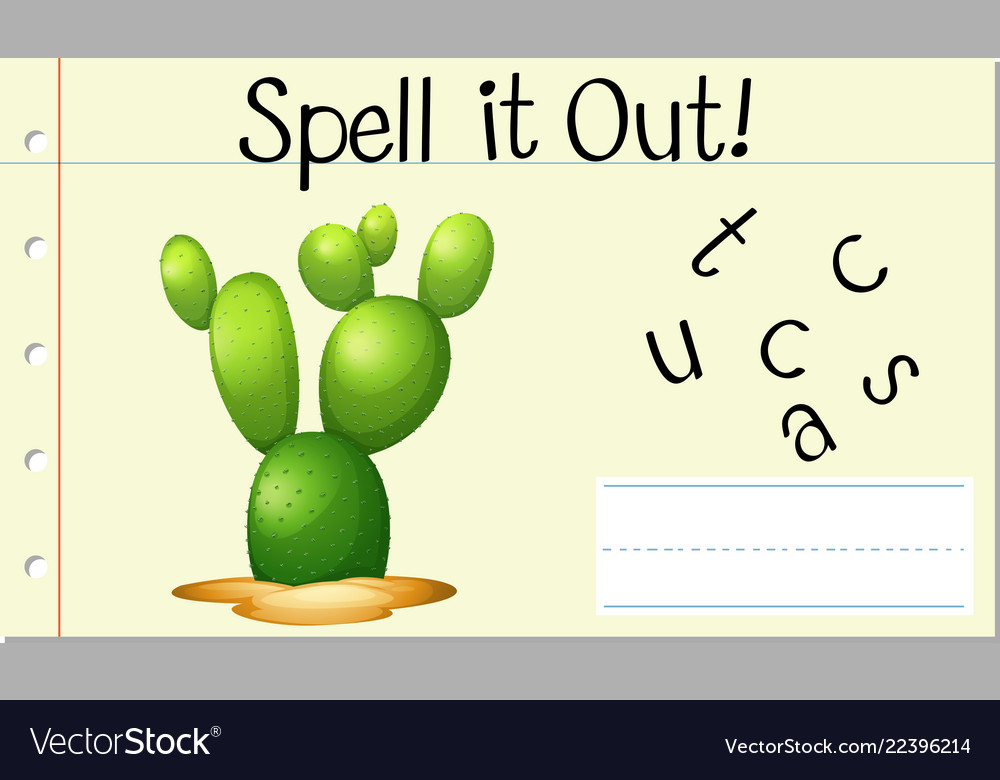 Spell english word cactus