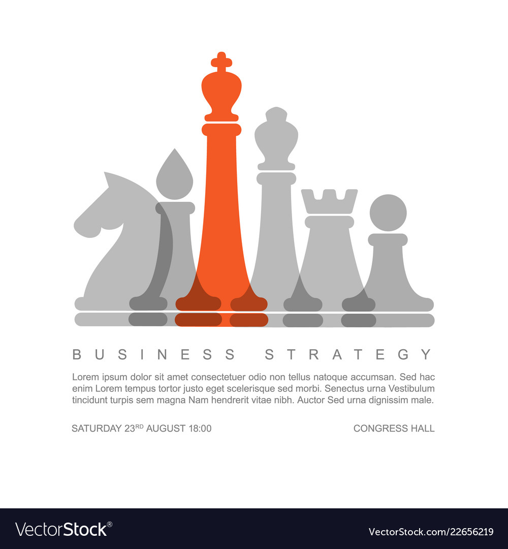 Hotel business chess concept Royalty Free Vector Image