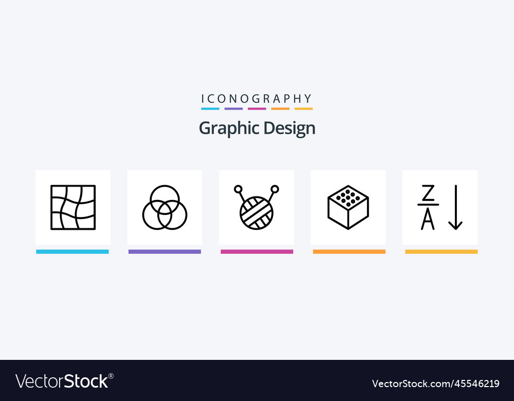 Design line 5 icon pack including green sort