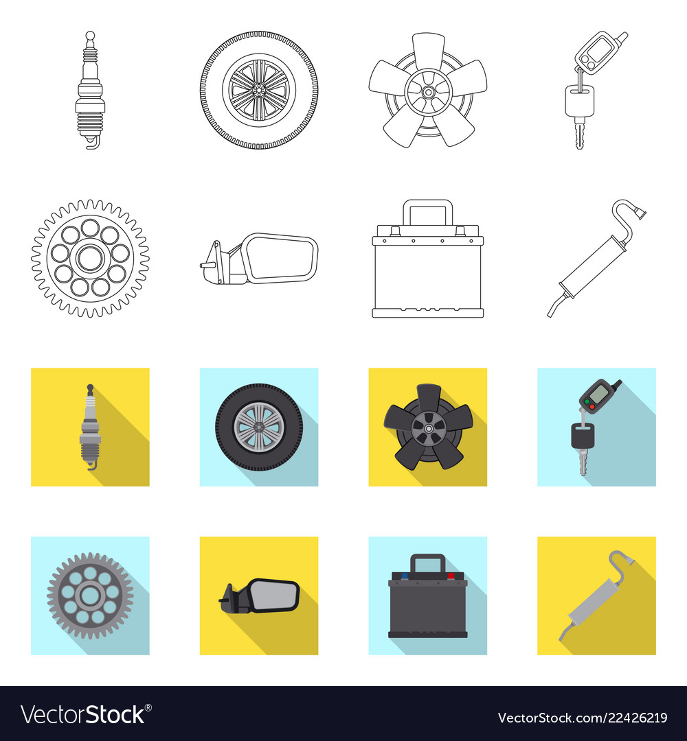 Design of auto and part sign collection Vector Image Design of auto and part sign collection