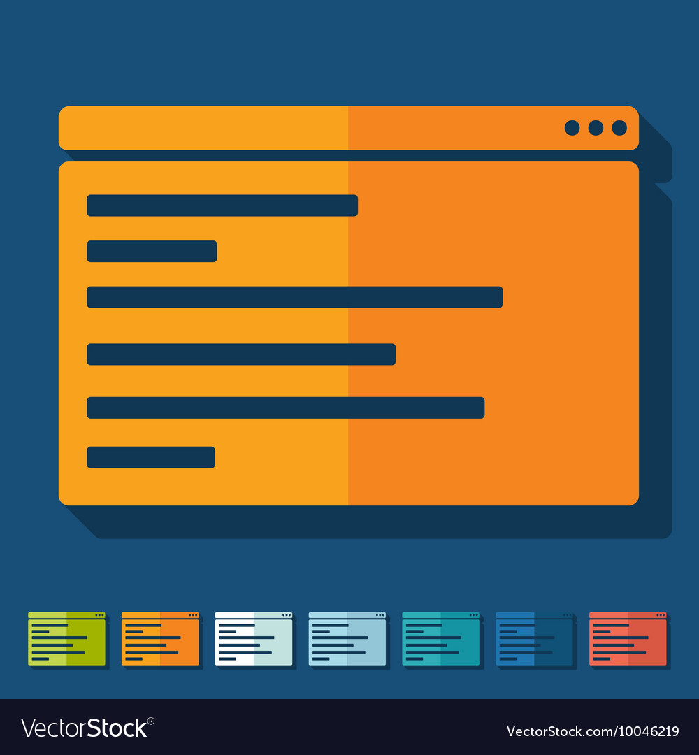 Flat design browser window