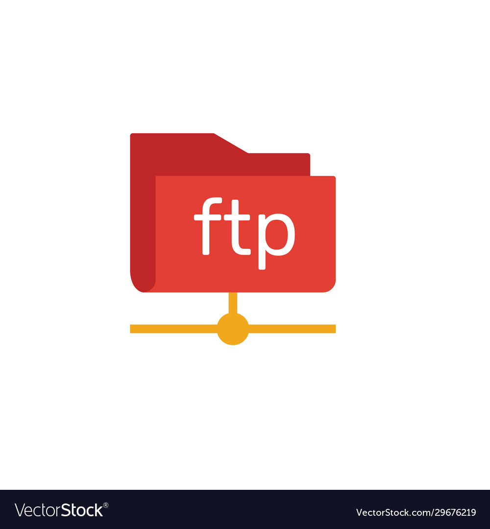Ftp icon simple element from web hosting icons vector image Ftp icon simple element from web hosting icons