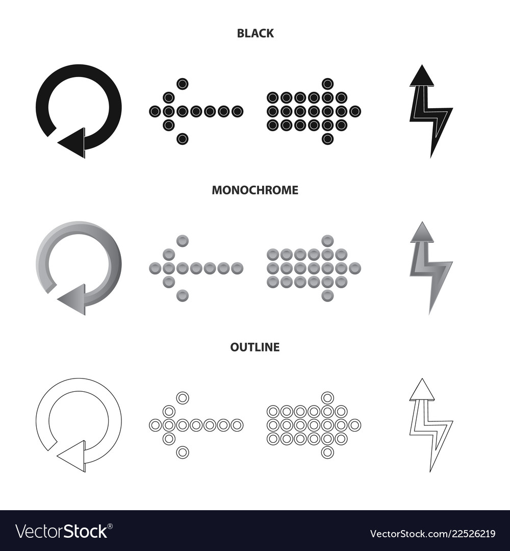 Isolated object of element and arrow logo vector image Isolated object of element and arrow logo