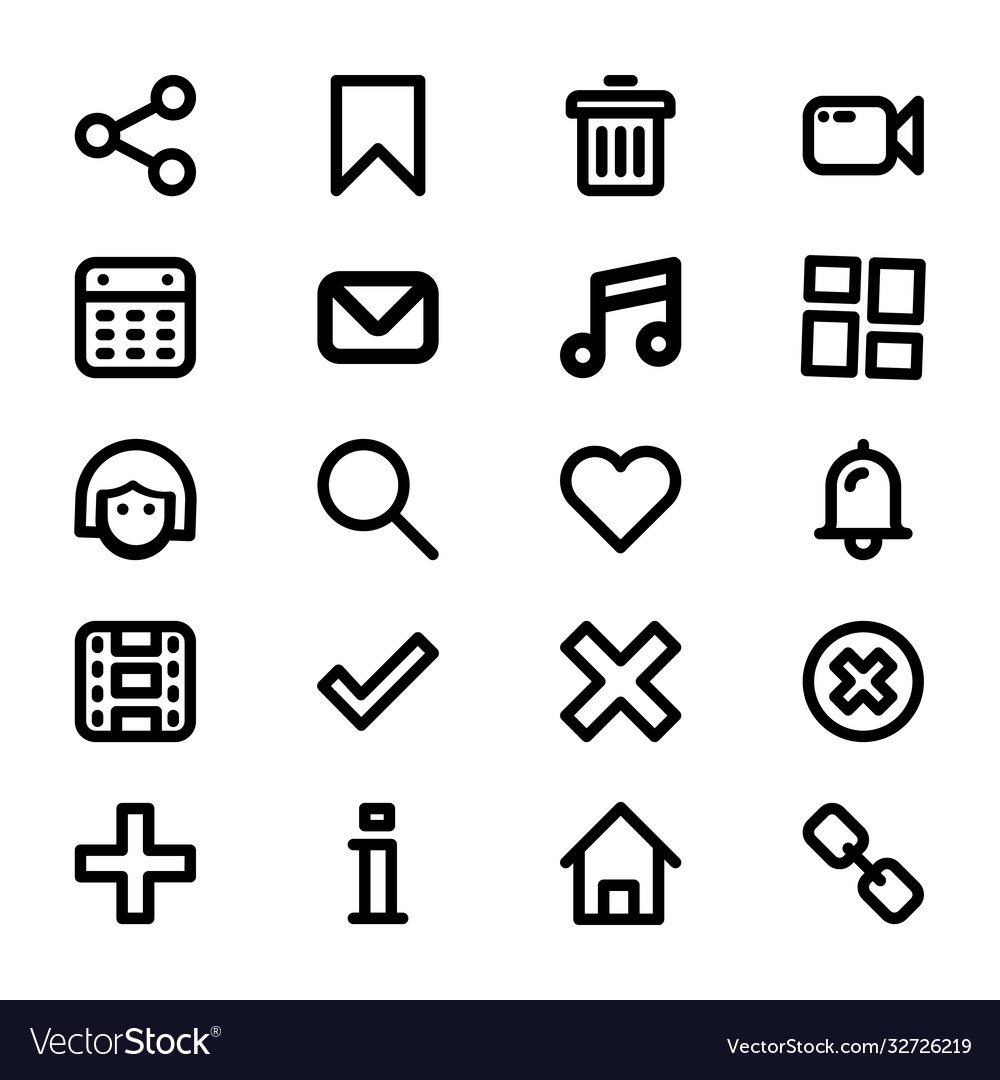 Modern icons user interface