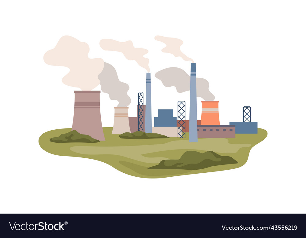 Nuclear power plant station Royalty Free Vector Image