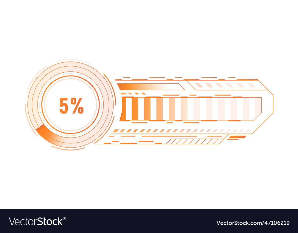 Sci fi loading bar vector image Sci fi loading bar