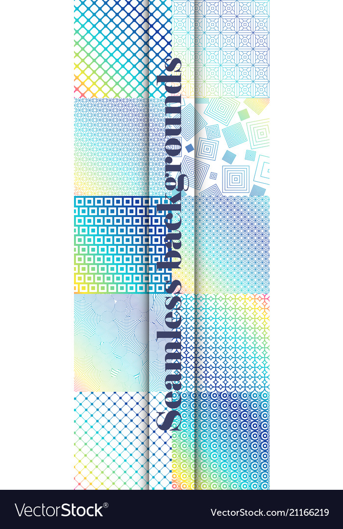 Set of seamless with large and small lines Vector Image Set of seamless with large and small lines