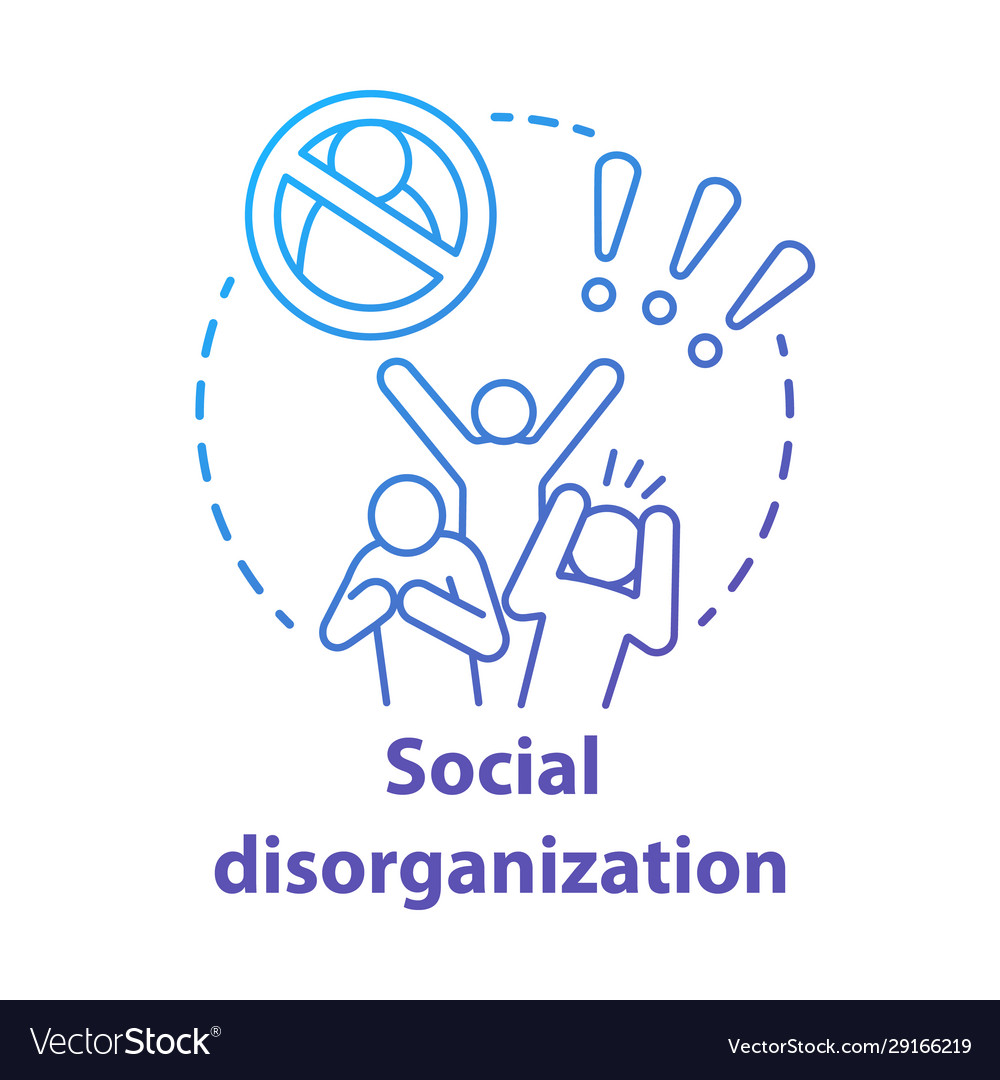 social-disorganization-concept-icon-behavioral-vector-image