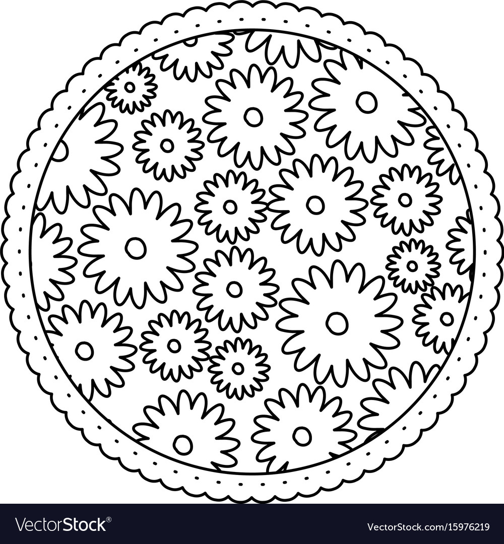White background with monochrome circular frame
