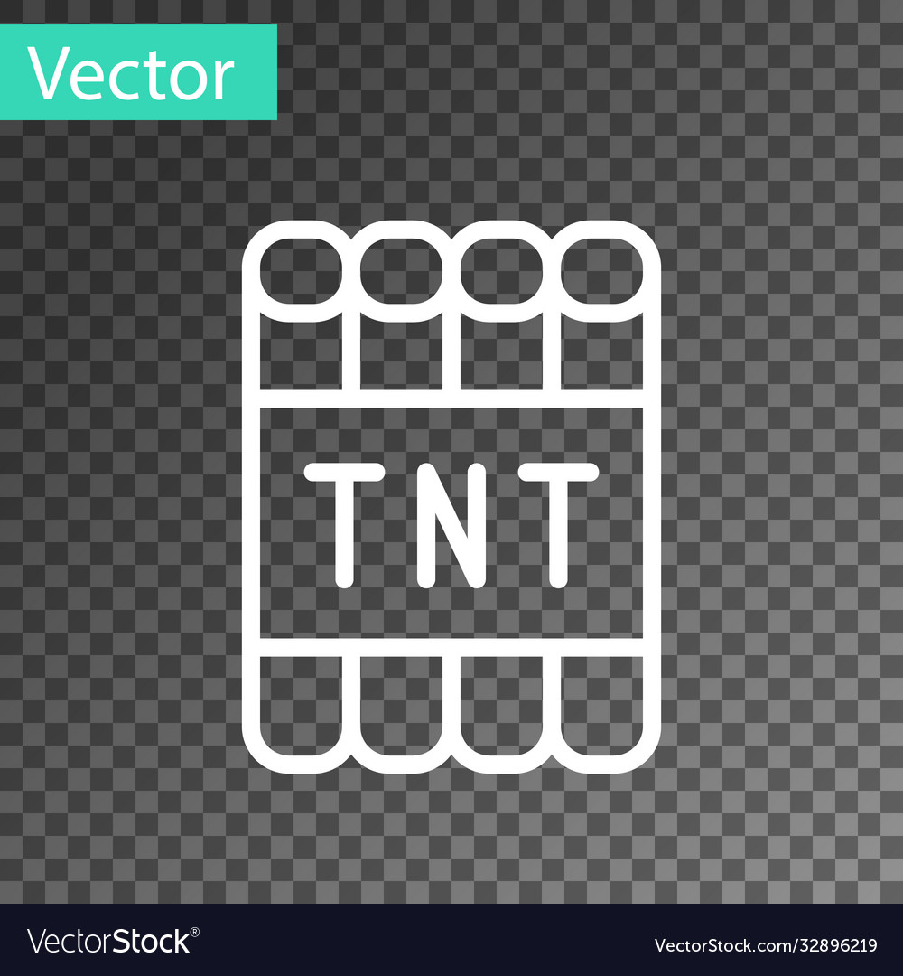White line detonate dynamite bomb stick and timer vector image White line detonate dynamite bomb stick and timer