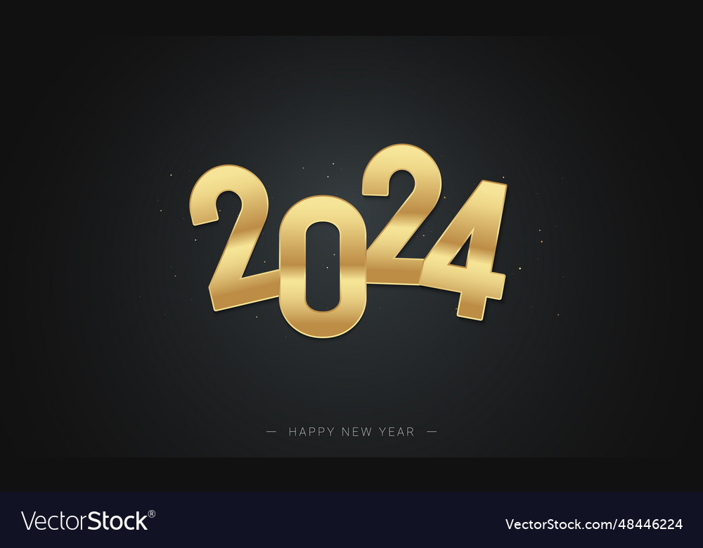 2024 happy new year background design Royalty Free Vector