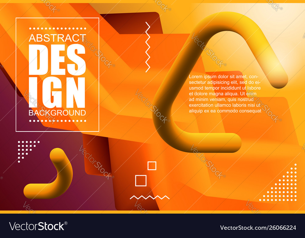 Abstract modern design 3d flow shape Vector Image Abstract modern design 3d flow shape