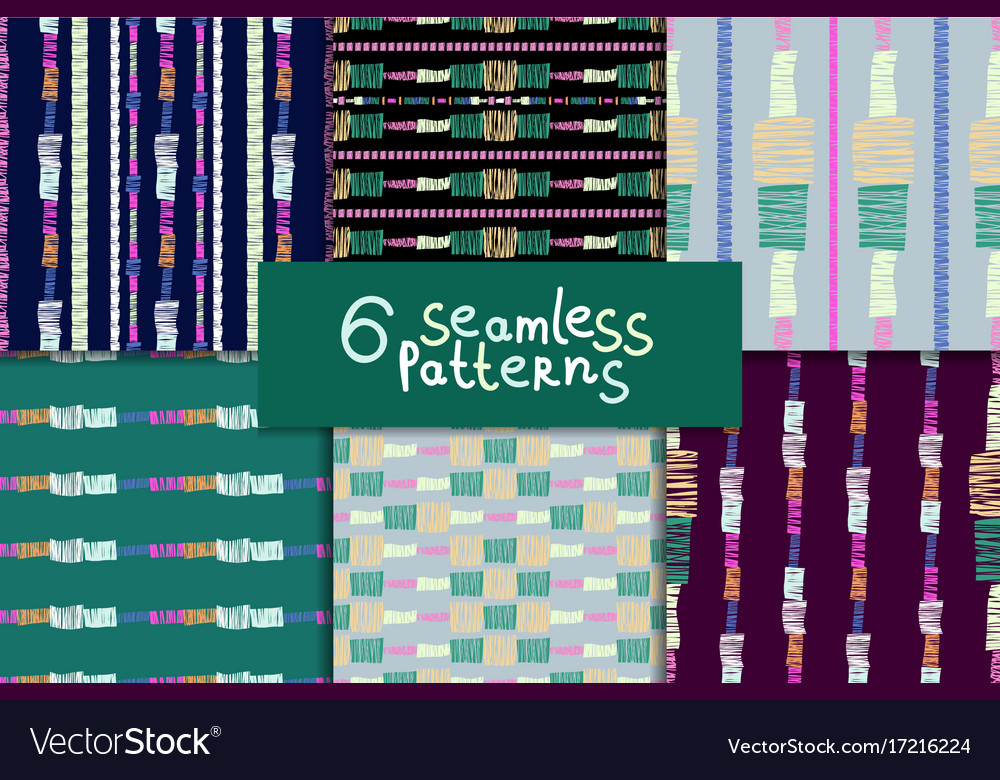 Abstract seamless pattern set