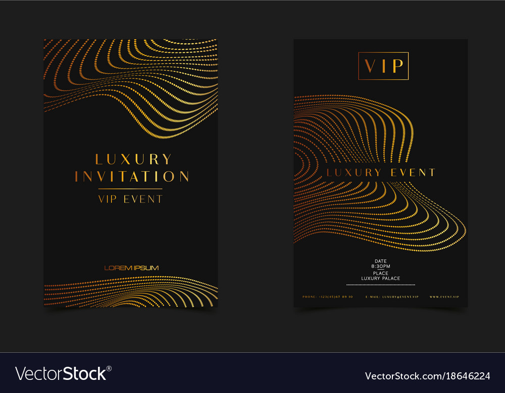 Black gold luxury invitation for vip event