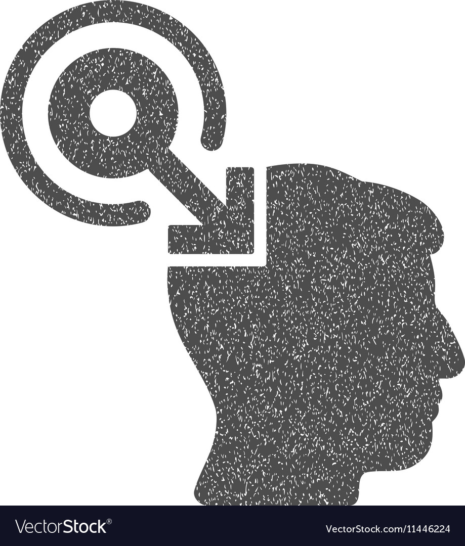 Brain interface plug-in grainy texture icon