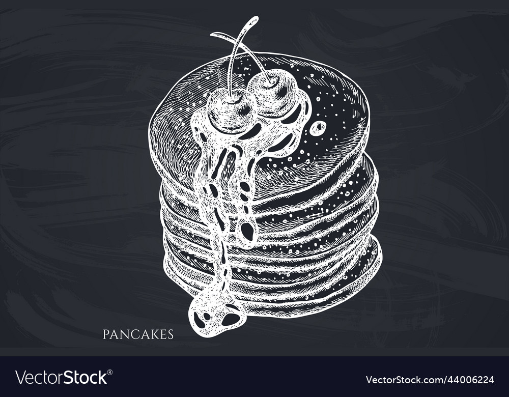 Breakfast hand drawn Royalty Free Vector Image