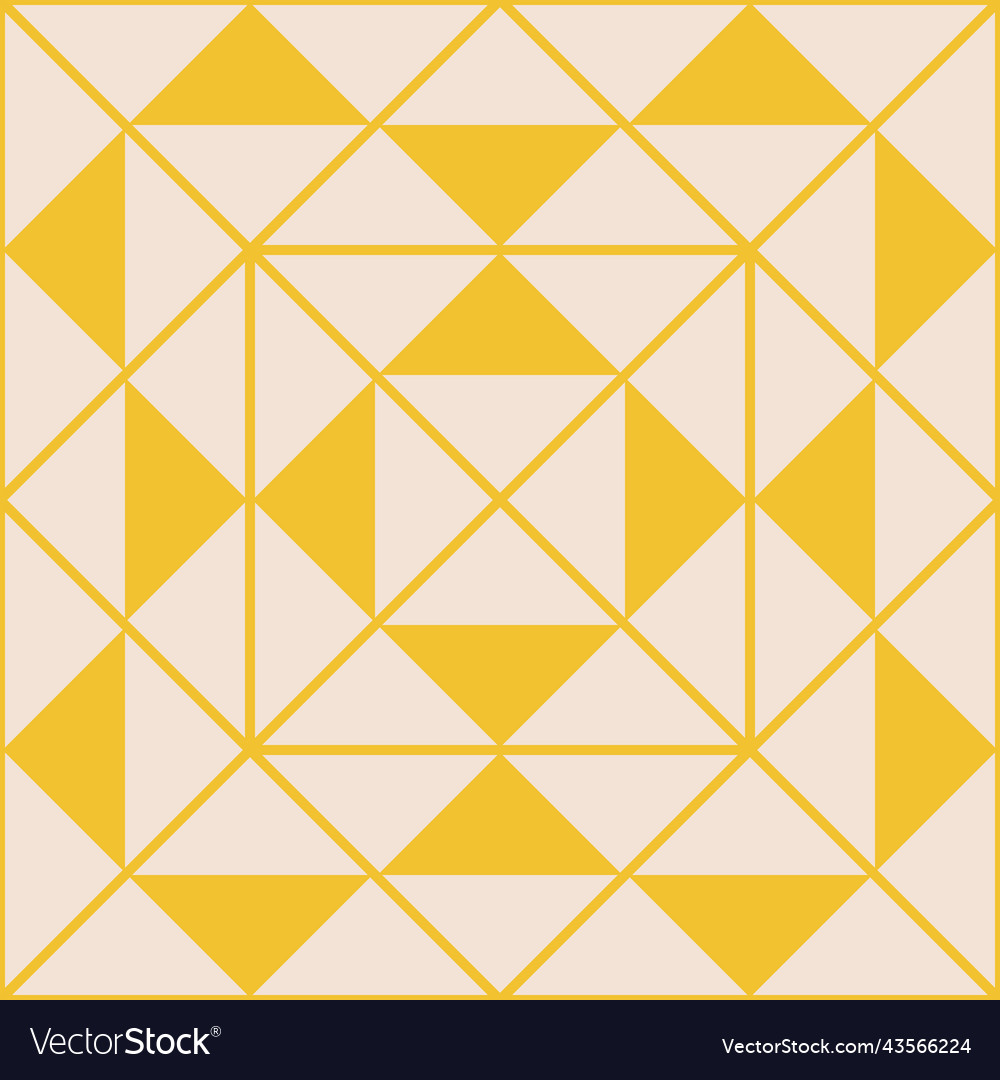 Geometry triangle shape seamless pattern yellow vector image Geometry triangle shape seamless pattern yellow